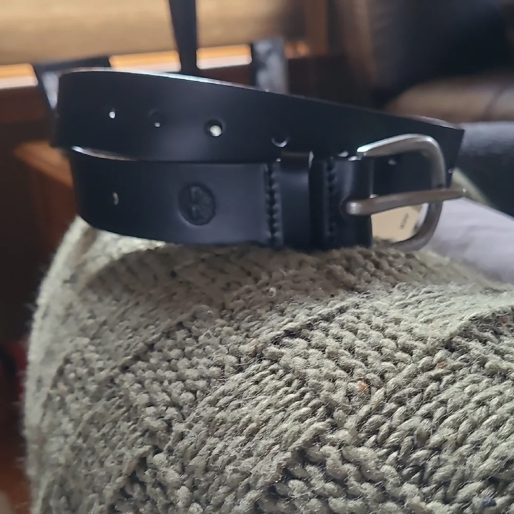 Timberland Black Leather Belt, Small, Unisex, NWT